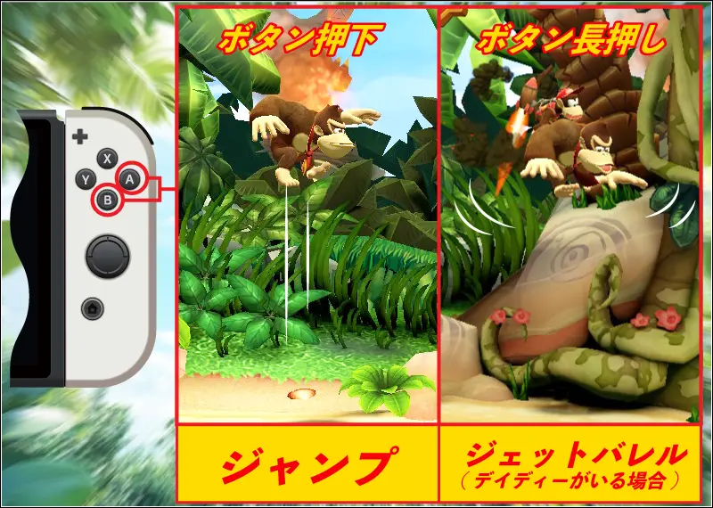 ドンキーコングのジャンプ操作