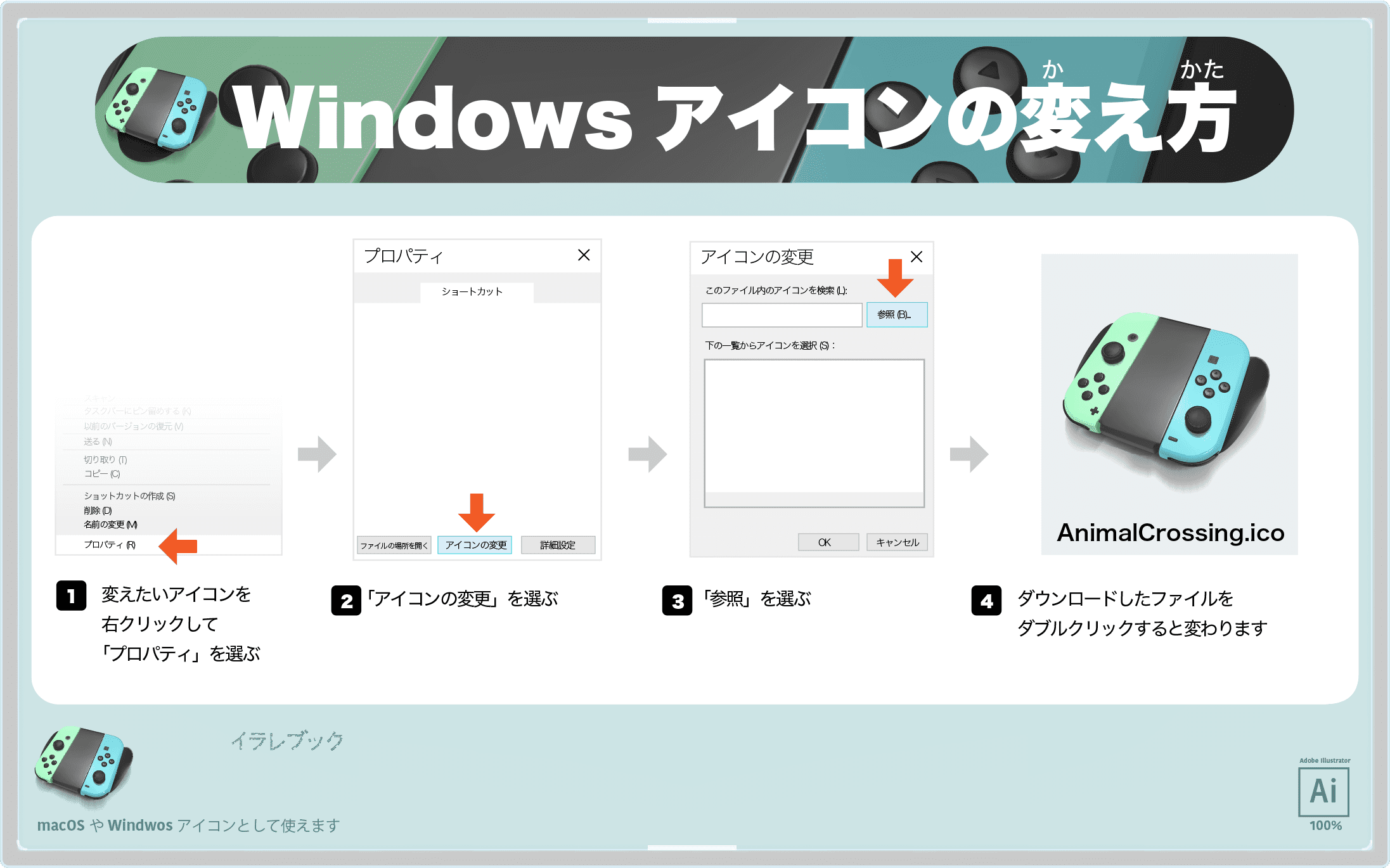 Windowsアイコンの変え方