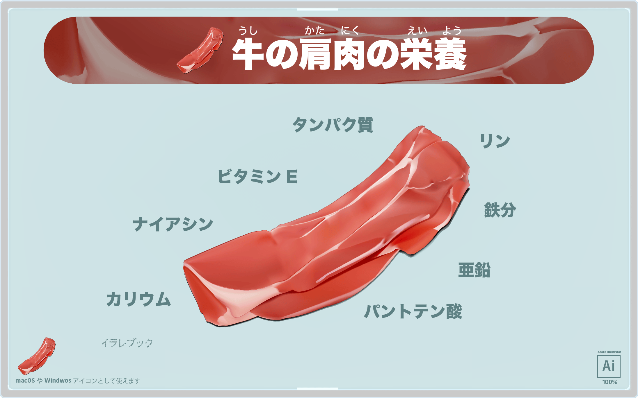 牛の肩肉の栄養