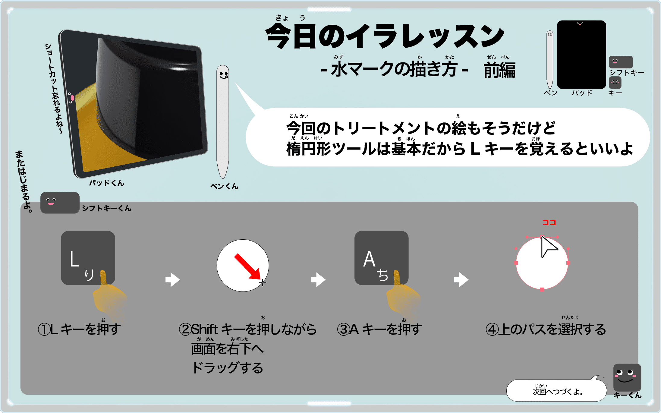 水マークの簡単な描き方 前編