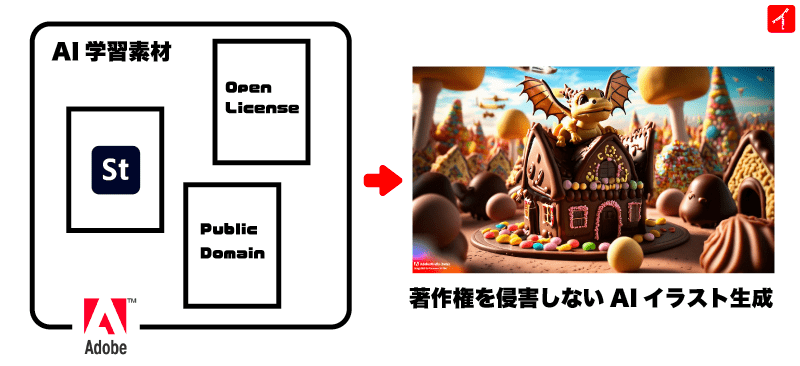 Adobe Fireflyの学習データ