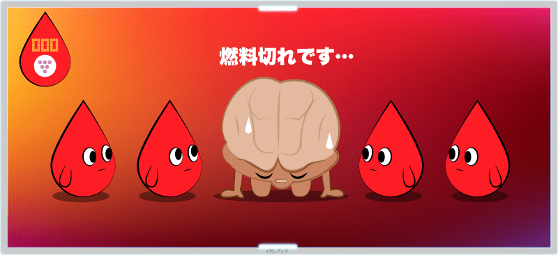 血糖値が下がりすぎると、脳が燃料切れになる