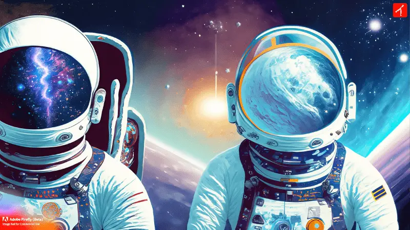 時空とバラレルの狭間にいる宇宙飛行士