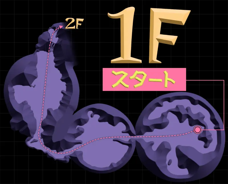 バルダーズゲート3の序盤攻略マップ1F