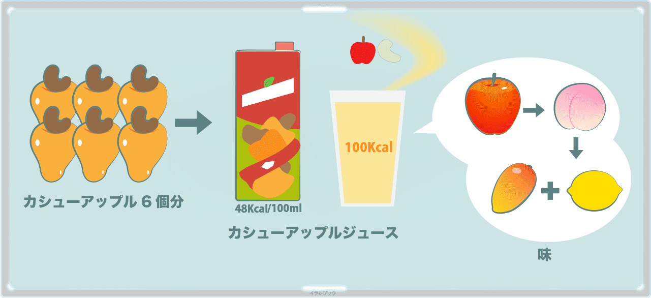 カシューアップルジュースの味