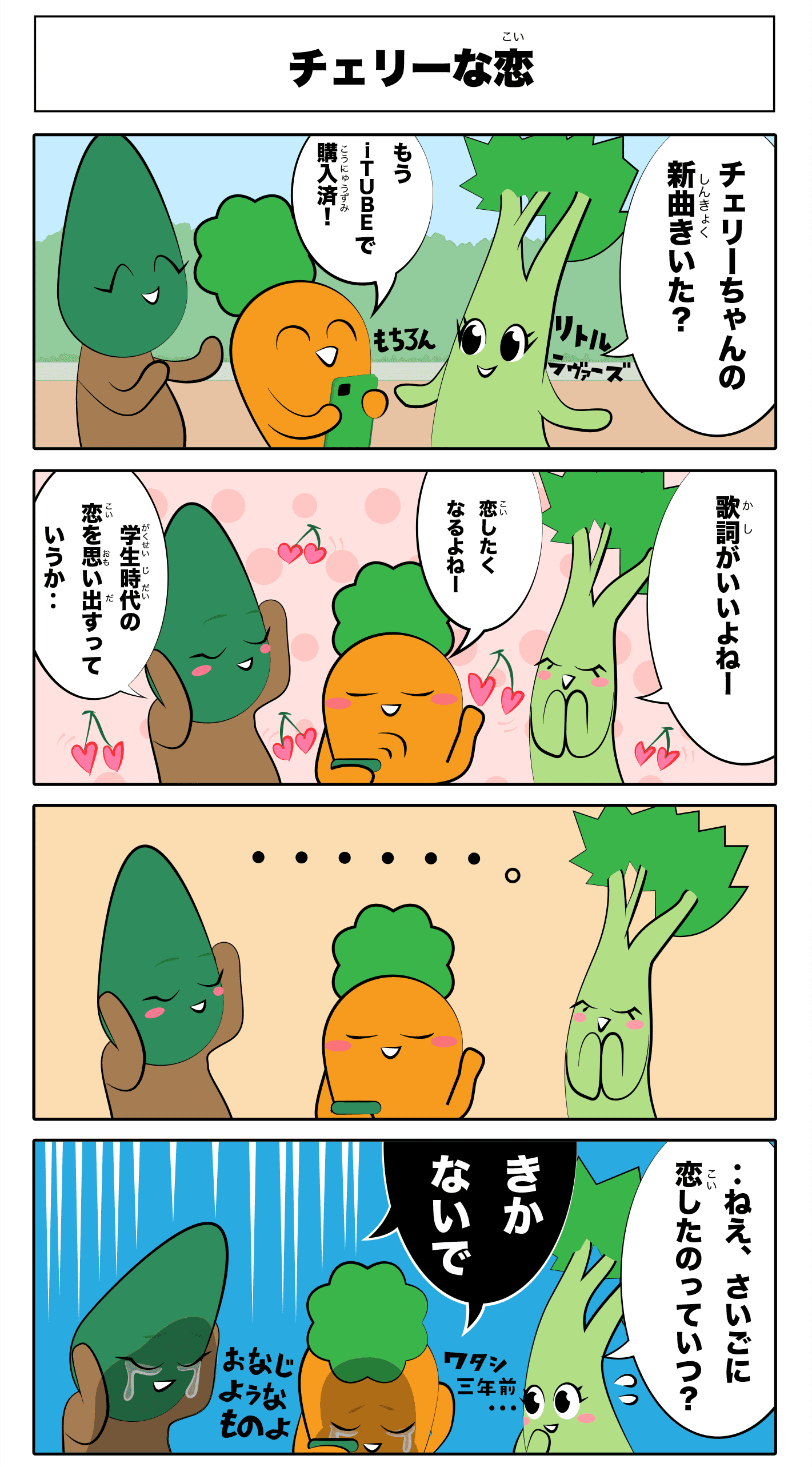 4コマ漫画「チェリーな恋」