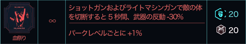 サイバーパンク2077 アナイアレーションパークトレイト