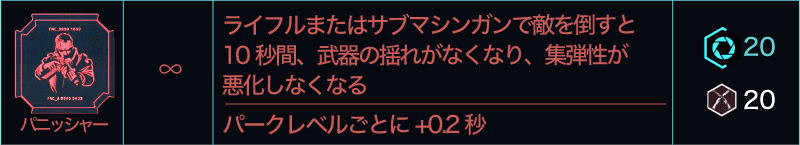 サイバーパンク2077 アサルトパークトレイト