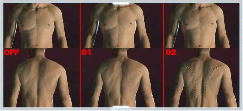 cyberpunk2077 BODY SCARS