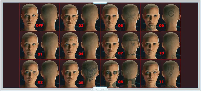 cyberpunk2077 FACIALTATTOOS