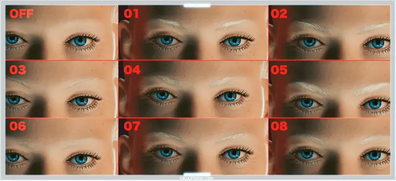 cyberpunk2077 EYEBROWS FEMININE