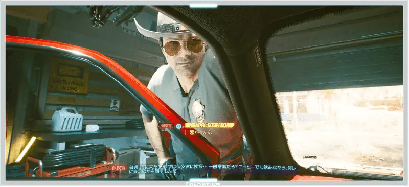 保安官と話すノーマッド サイバーパンク2077