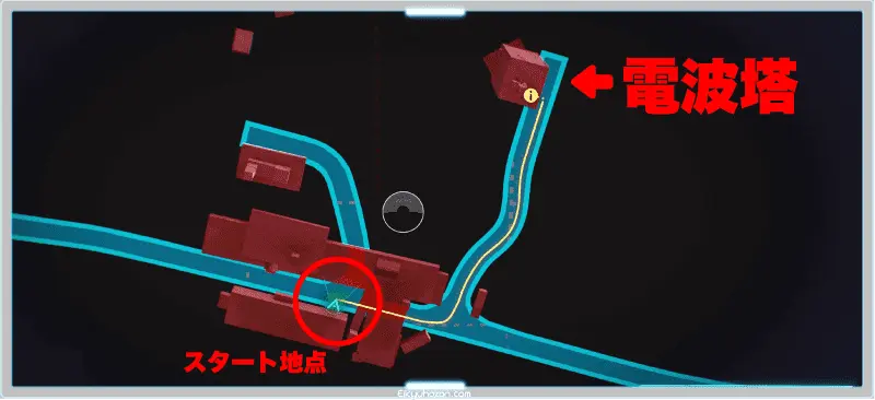 電波塔への地図ノーマッド サイバーパンク2077
