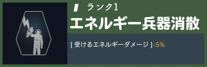 エネルギー兵器消散ランク1