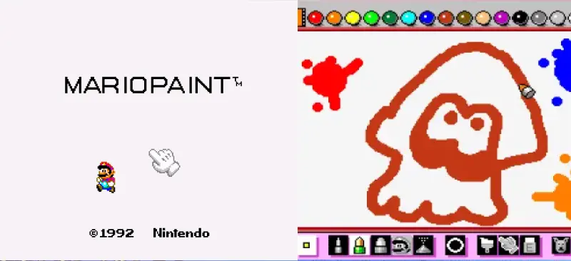 マリオペイントのゲーム画面