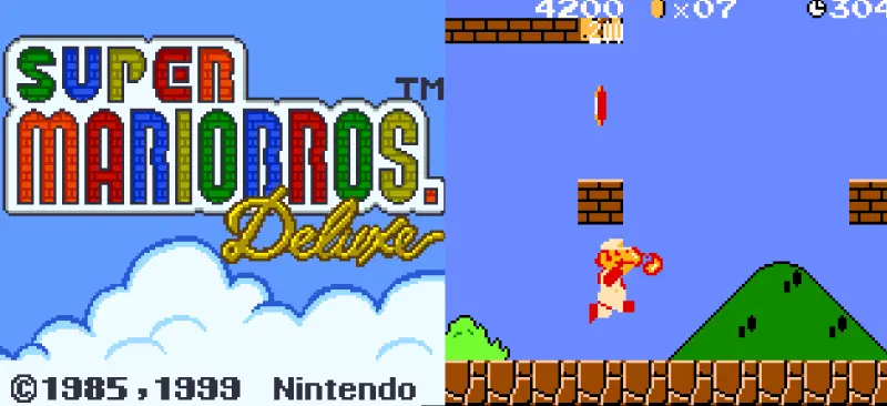 スーパーマリオブラザーズデラックスのゲーム画面