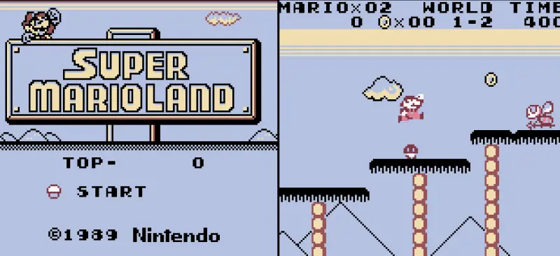 スーパーマリオランドのゲーム画面