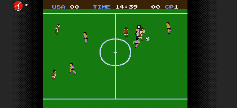 サッカーのゲーム画面