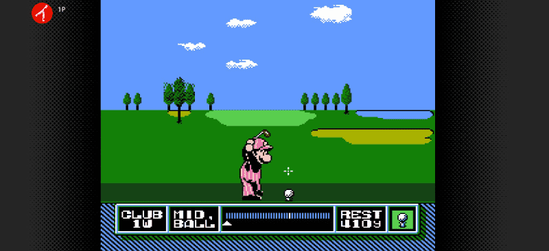 マリオオープンゴルフのゲーム画面
