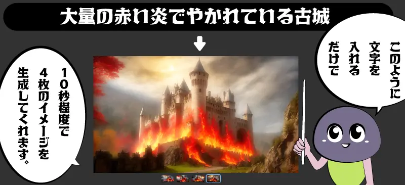 Fireflyとは?文字をいれるだけで4つのイメージを10秒程度で生成してくれる