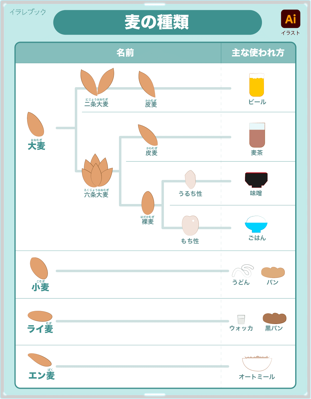 麦の種類と使われ方