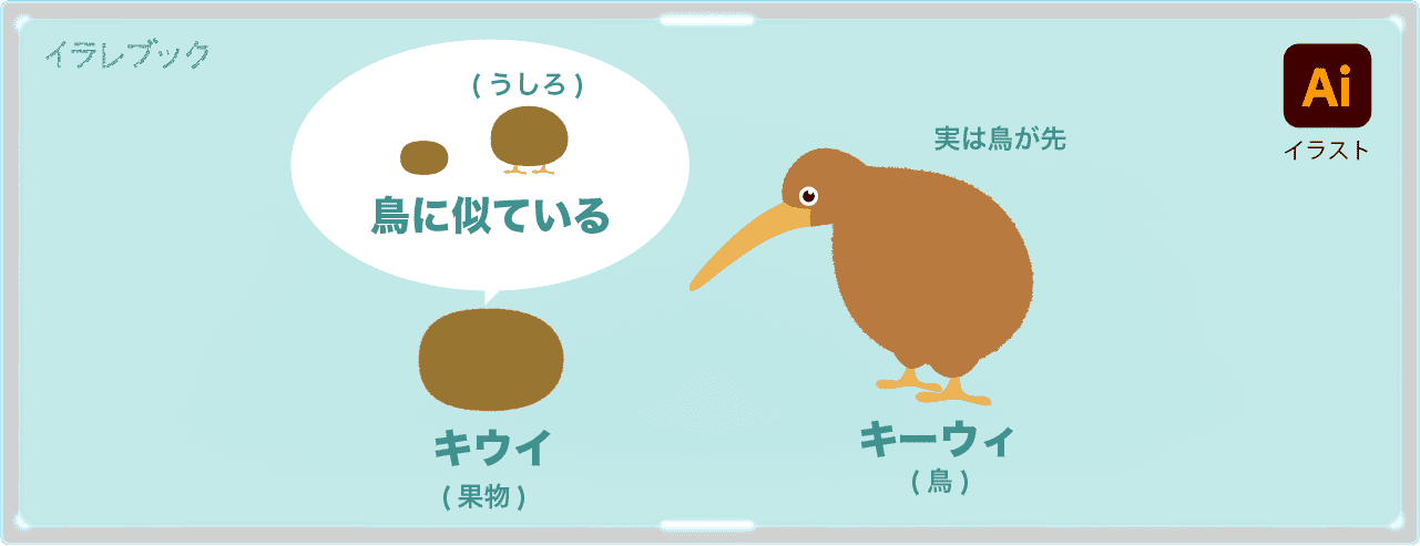 キウイは果物でキーウィは鳥。名前がついたのは鳥が先。