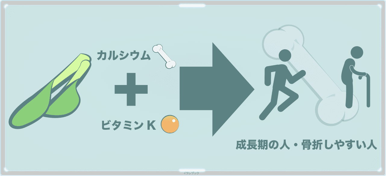 小松菜は成長期の人・骨折しやすい人におすすめ