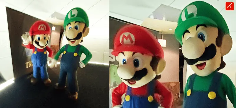 マリオとルイージが迎えてくれた写真