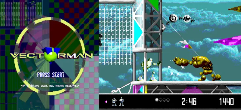 ベクターマンのゲーム画面