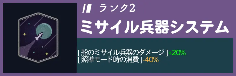 ミサイル兵器システムランク2