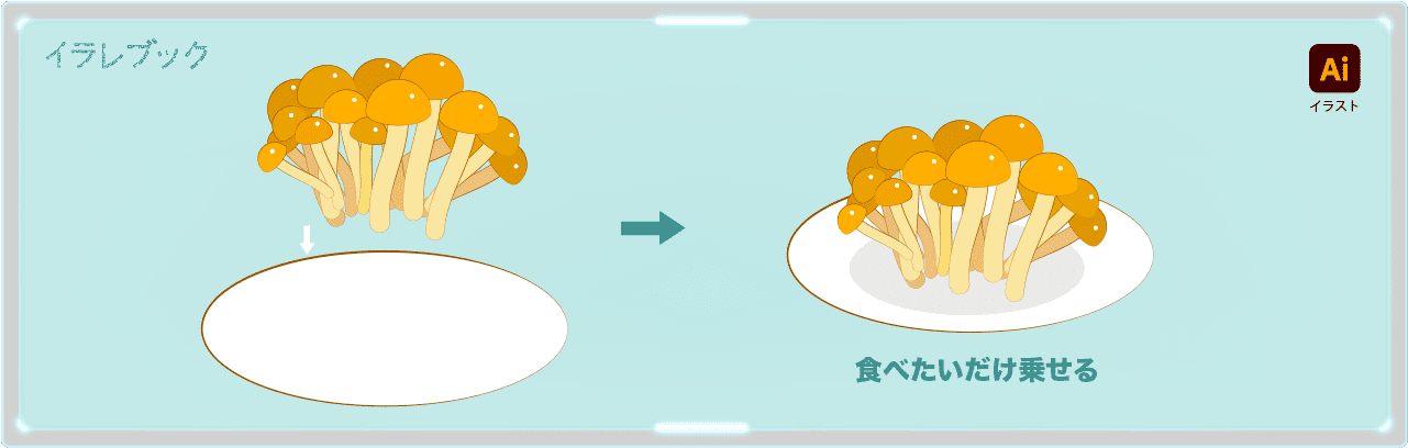 お皿になめこを全部、または食べたいだけ乗せる