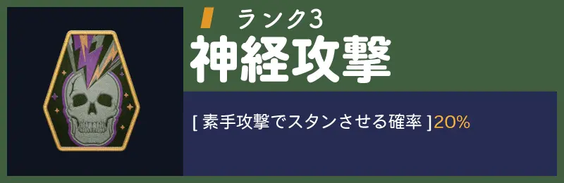 神経攻撃ランク3