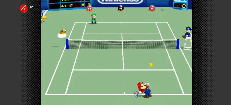 マリオテニス64のゲーム画面