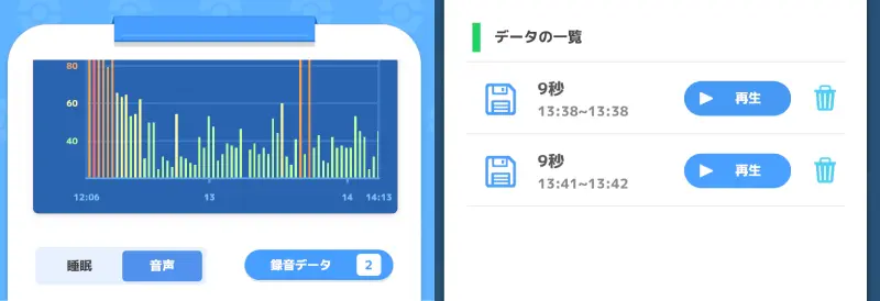ポケモンスリープの音声のイメージ