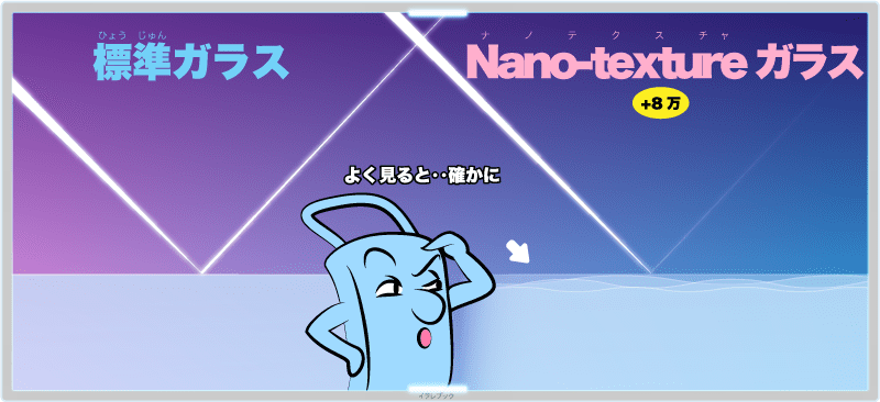 Pro Display XDRの標準ガラスとNano-textureガラスの表面加工の違い