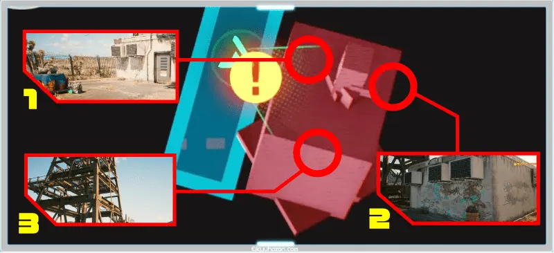 電波塔周辺MAP　サイバーパンク2077