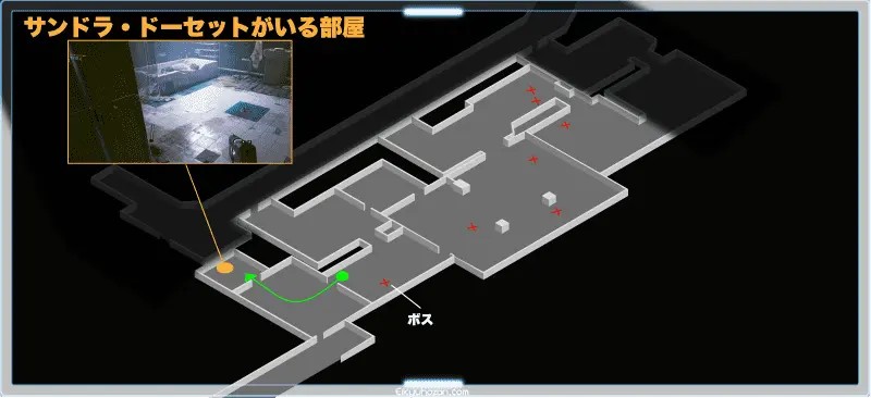 救出全体マップ 敵の位置 アパート内1237の部屋