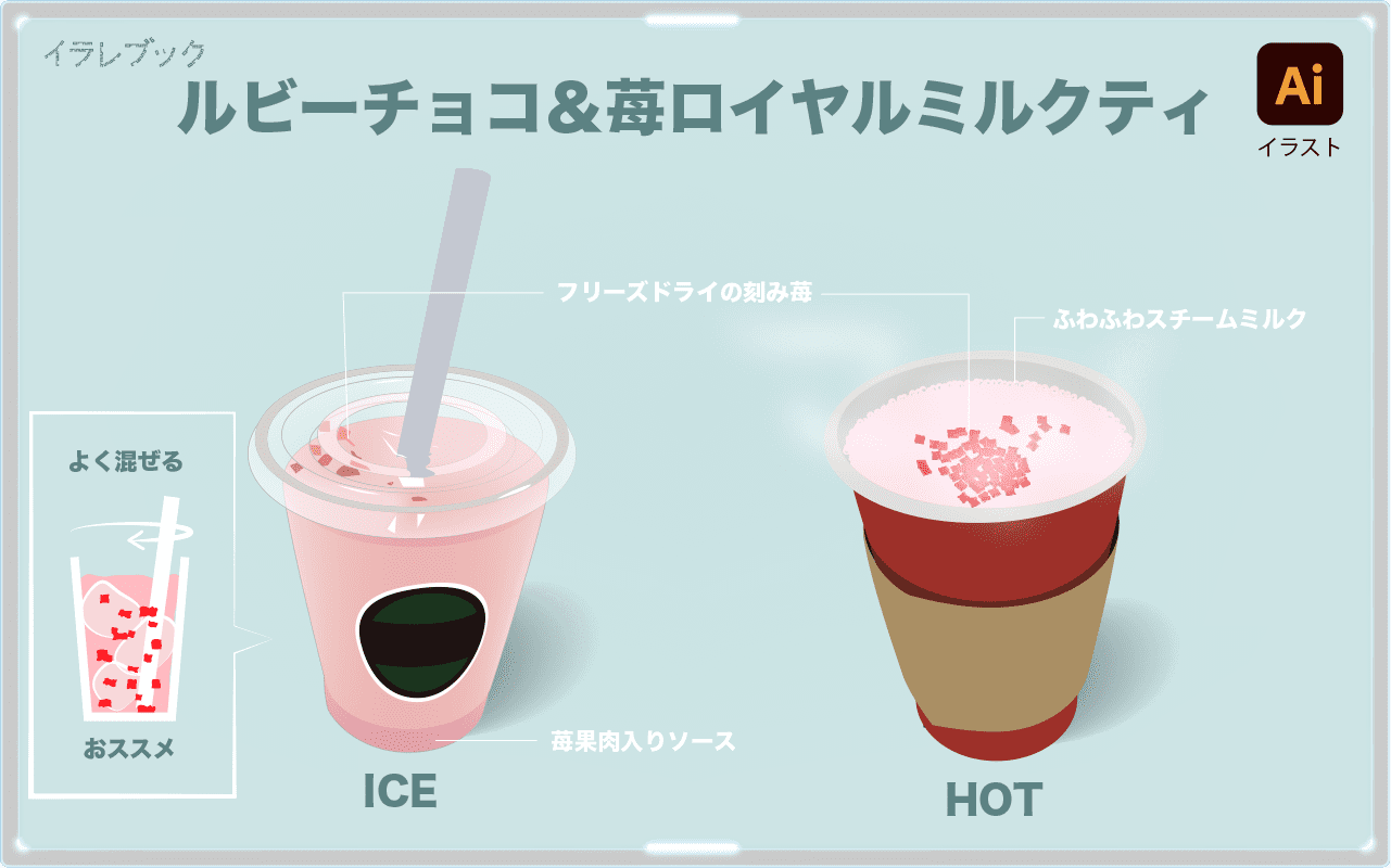 ルビ―チョコ＆苺ロイヤルミルクティ