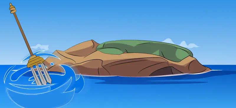 日本列島の初めの島であるオノゴロ島は、天之沼矛（あめのぬぼこ）でかき回された潮（海水）の中から生まれた