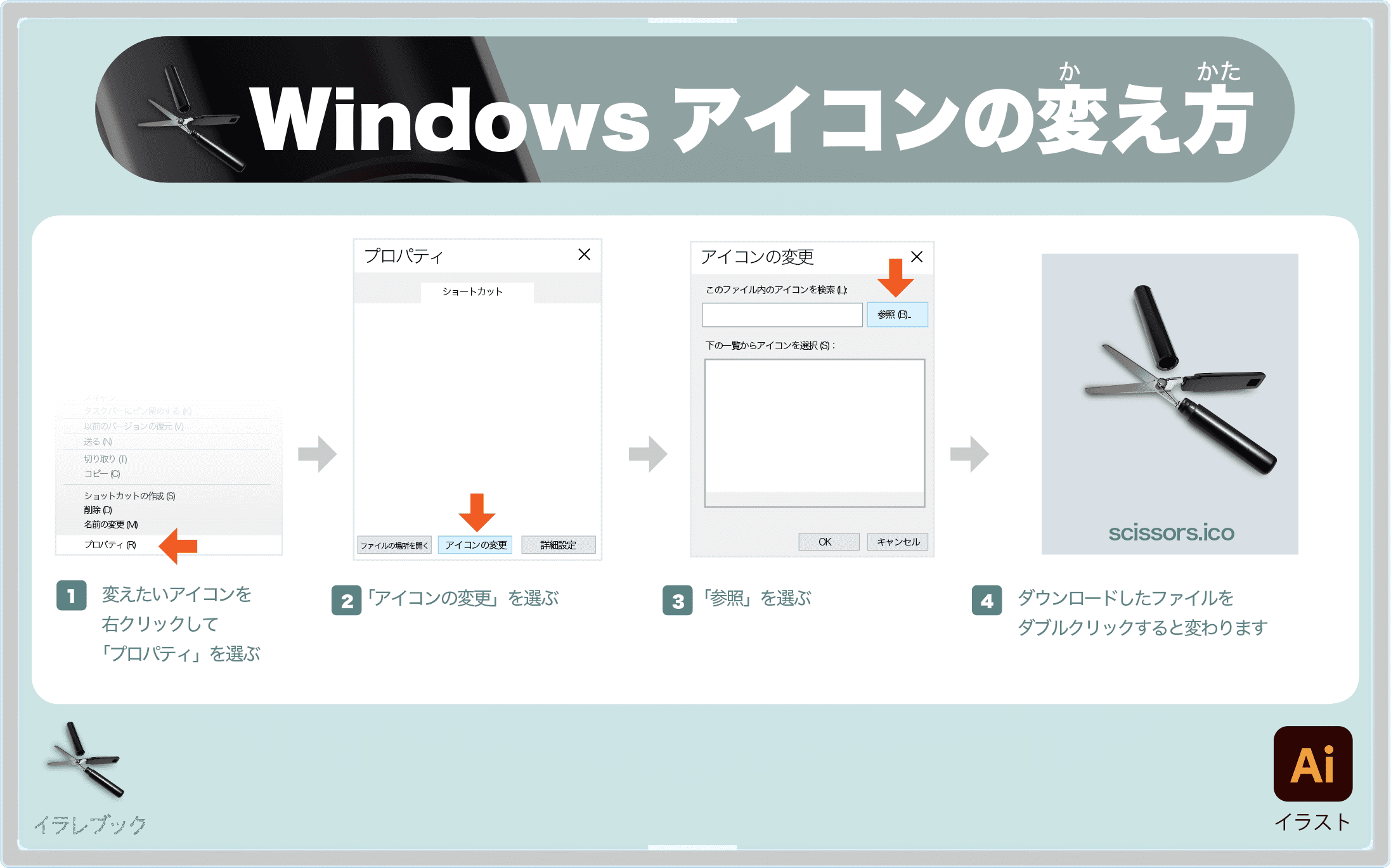 Windowsアイコンの変え方