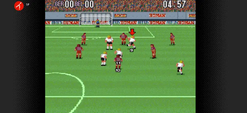 スーパーフォーメーションサッカーのゲーム画面