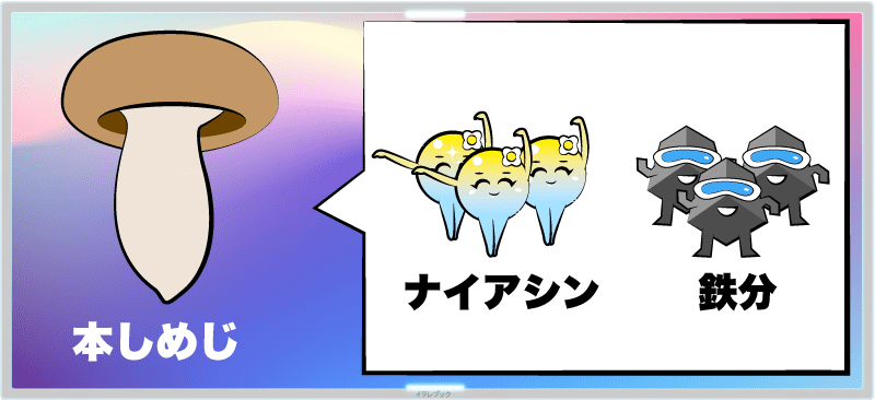 本しめじはナイアシンや鉄分が豊富
