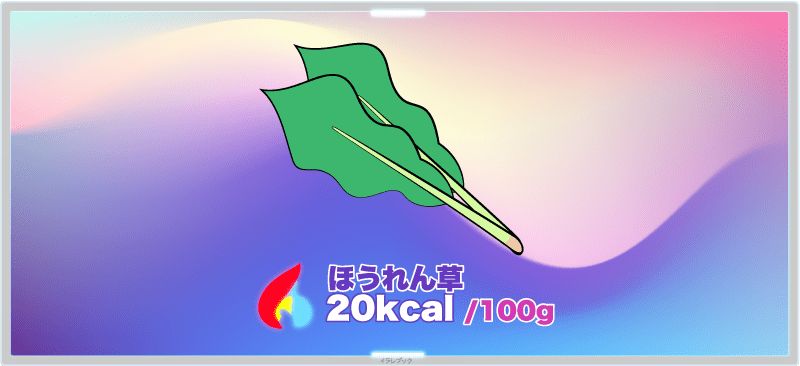 ほうれん草のカロリーは100gで20kcal