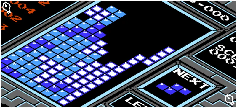 ゲーム画面を斜め上