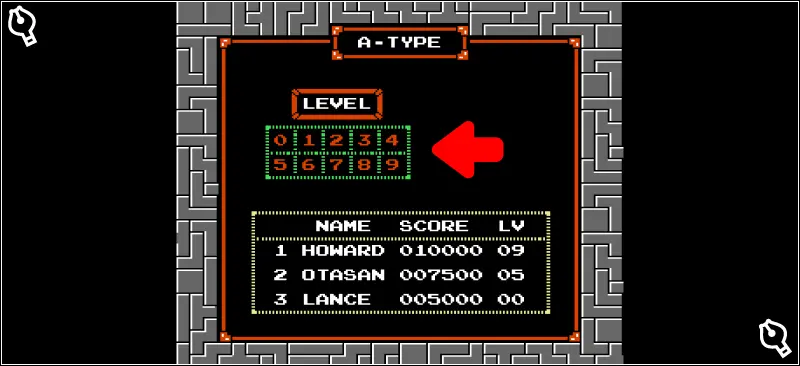 LEVEL選択画面