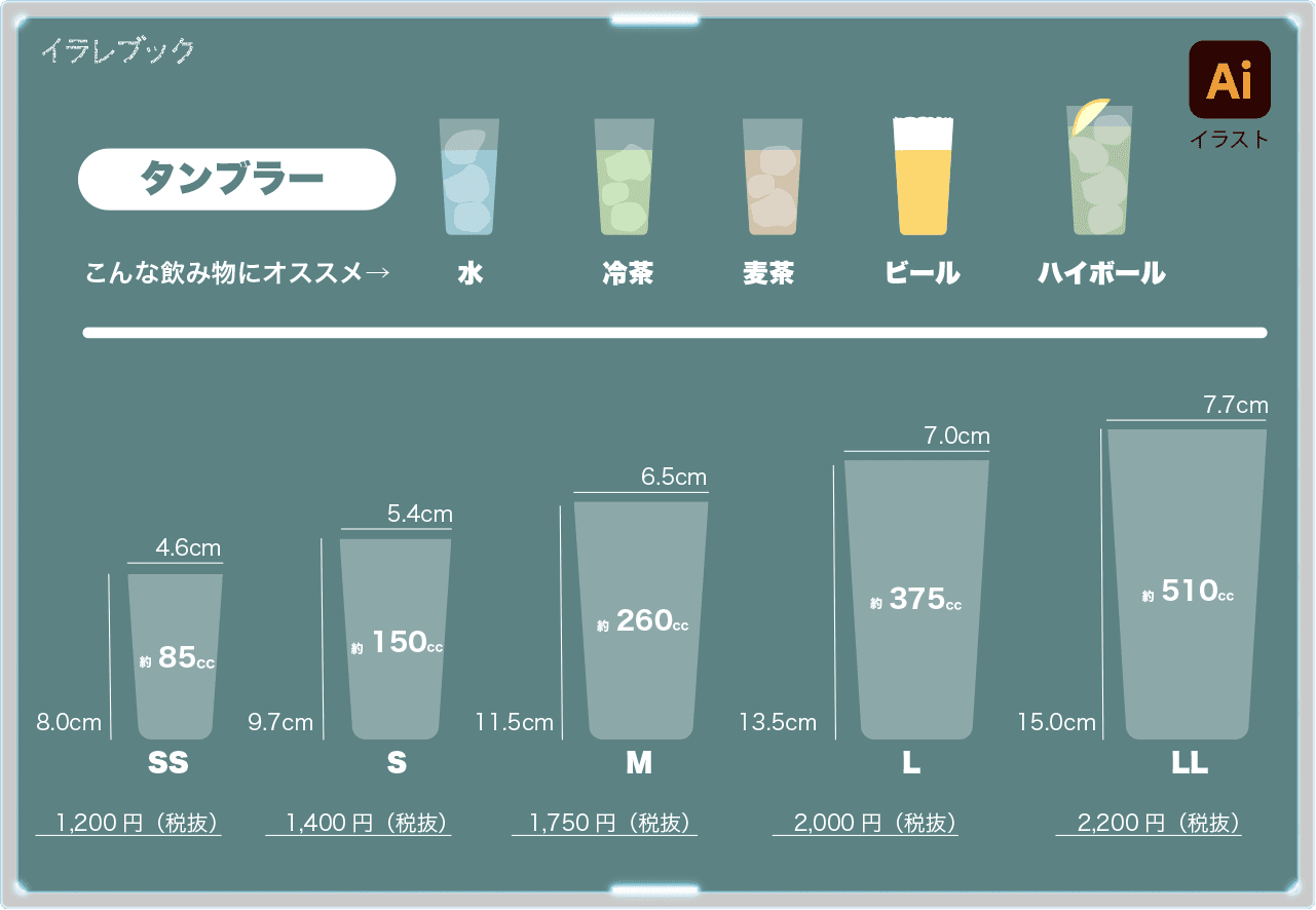 うすはりグラスのタンブラー