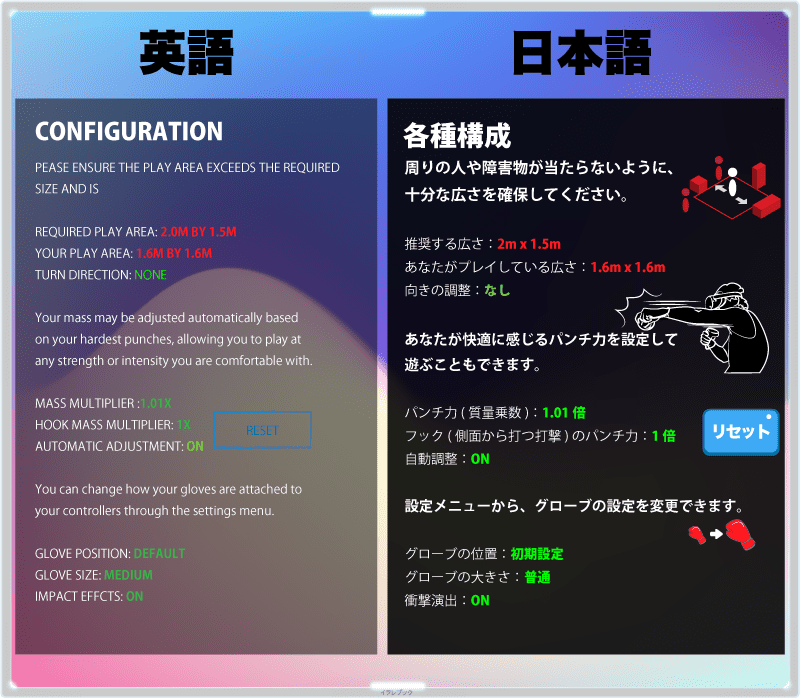 コンフィグ画面の日本語訳